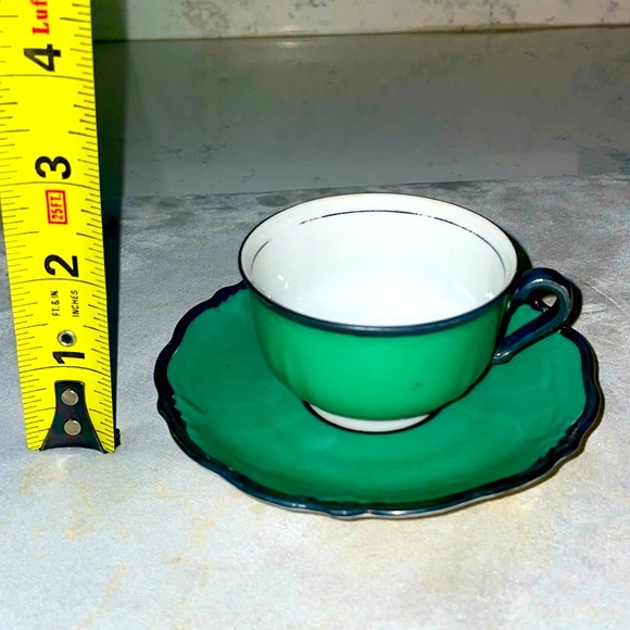 Antique Demitasse Cup & Saucer Hand Painted Made in Germany Antique Makers Mark - Picture 10 of 11